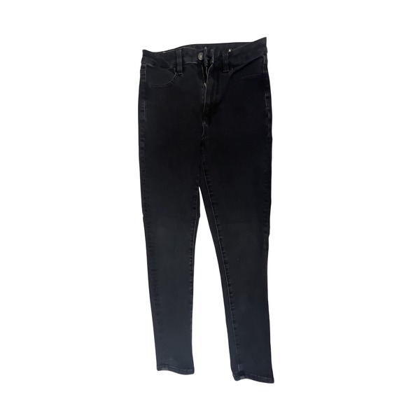 American Eagle Denim - American Eagle Black 360 Next Level Stretch Skinny Jeans High Rise Womens Size 6